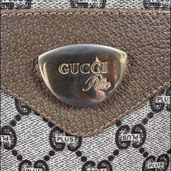 Gucci Vintage 1970's Large Coated PVC Tote Bag in Plus GG Web (GGXX150) - Picture 10 of 16